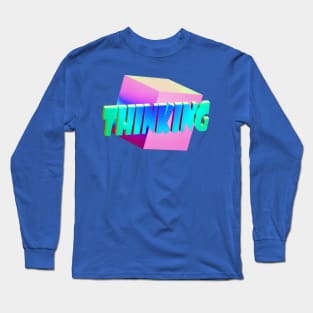 Thinking Outside the Box Pun Colorful Long Sleeve T-Shirt